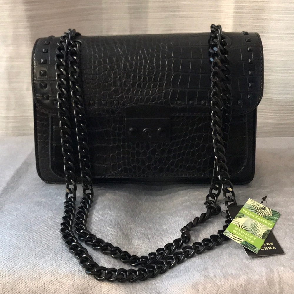 BADGLEY MISCHKA CROC CROSSBODY BAG
